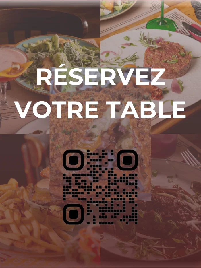 Carrousel, dernière image : Réservez votre table, avec un QR code